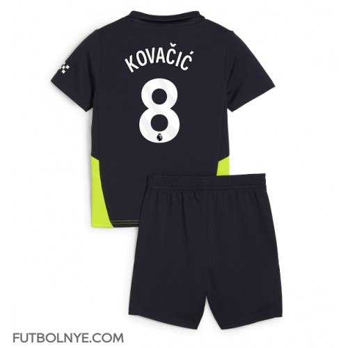 Camiseta Manchester City Mateo Kovacic #8 Visitante Equipación para niños 2024-25 manga corta (+ pantalones cortos)